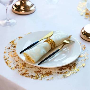 Серветки сервірувальні круглі Leeseph Gold 33 см 10 штук