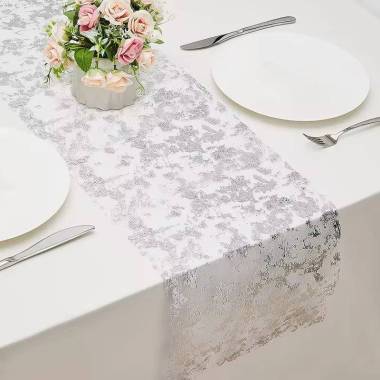 Дорожка сервірувальна Leeseph Silver 28*500 см