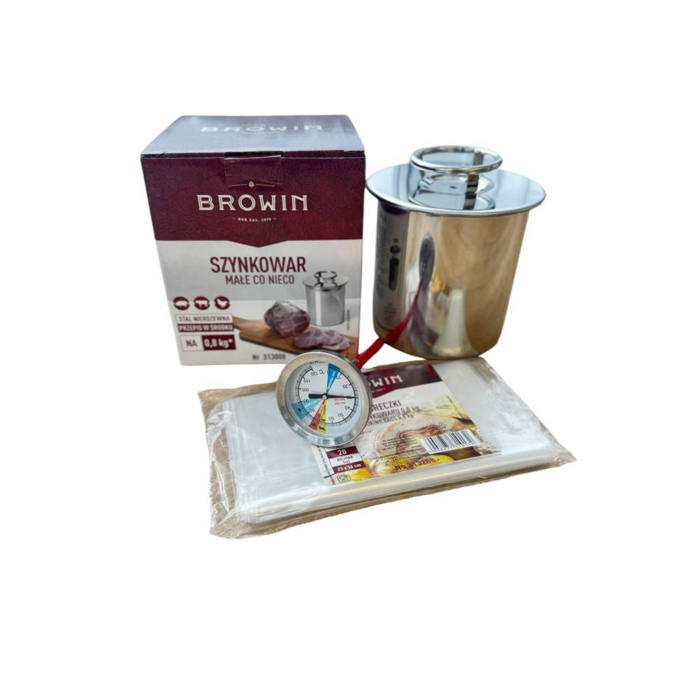 Ветчинница Browin с термометром и пакетами на 0,8 кг (313108) купить недорого || Metelka.com.ua