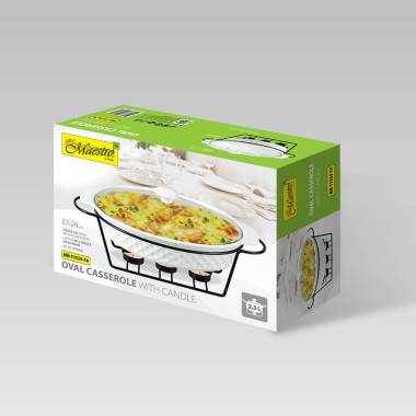 Мармит овальный керамический Maestro 2,3 л MR-11559-74 купить недорого || Metelka.com.ua
