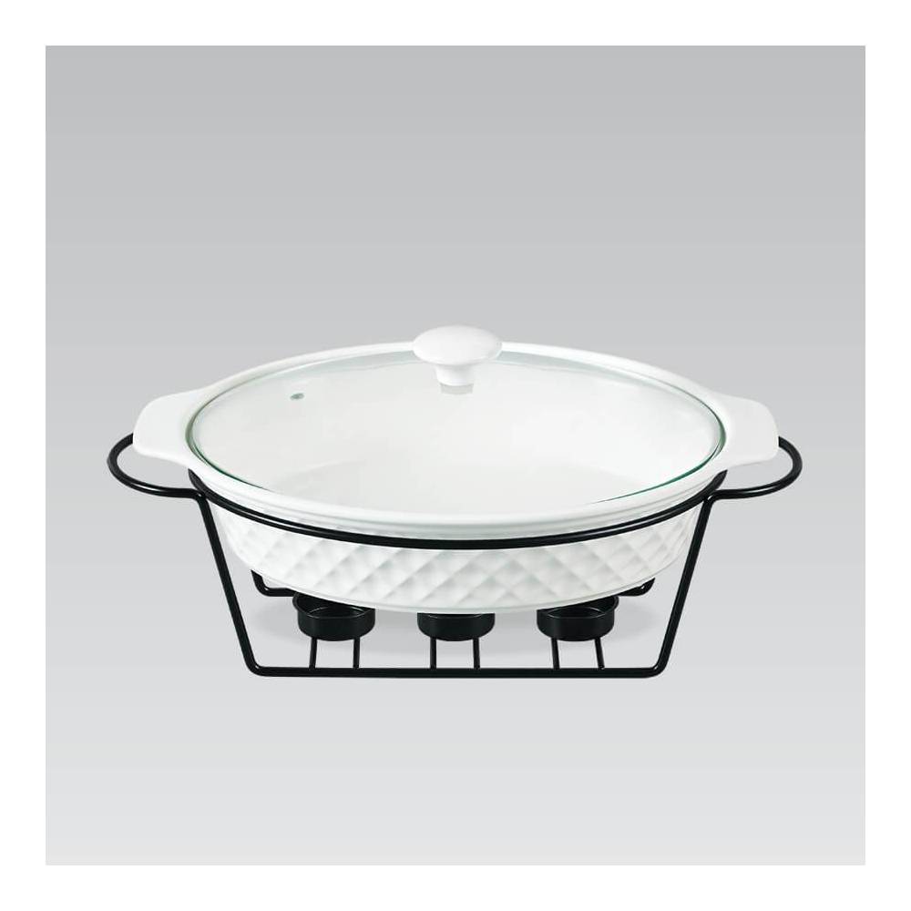 Мармит овальный керамический Maestro 2,3 л MR-11559-74 купить недорого || Metelka.com.ua