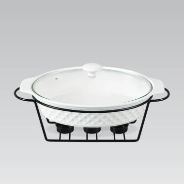 Мармит овальный керамический Maestro 2,3 л MR-11559-74 купить недорого || Metelka.com.ua