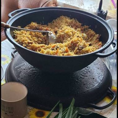 Казан узбекский WOK с крышкой-сковородой 8 л