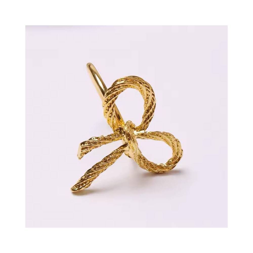 Набір кілець для серветок Бантики Leeseph Gold 6 шт купити недорого || Metelka.com.ua