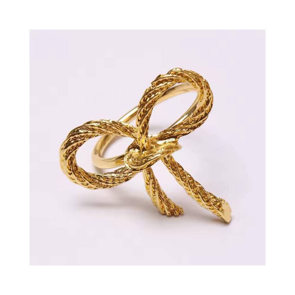 Набір кілець для серветок Бантики Leeseph Gold 6 шт купити недорого || Metelka.com.ua