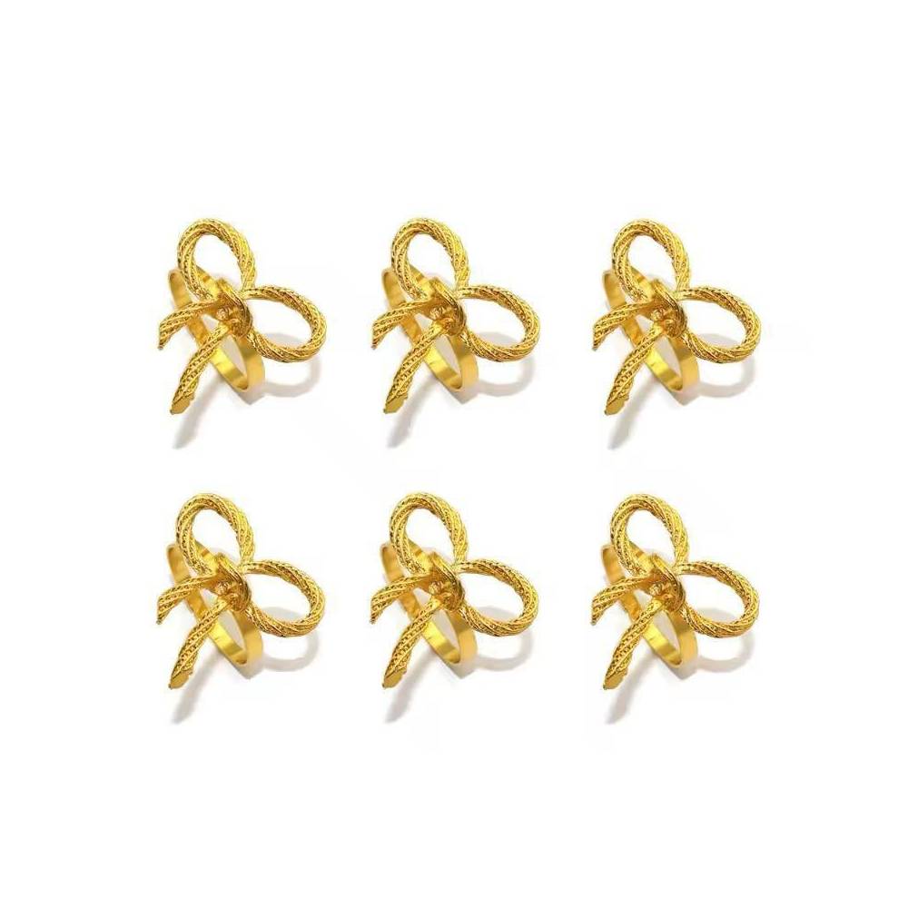 Набір кілець для серветок Бантики Leeseph Gold 6 шт купити недорого || Metelka.com.ua Набір кілець для серветок Бантики Leeseph Gold 6 шт купити недорого || Metelka.com.ua