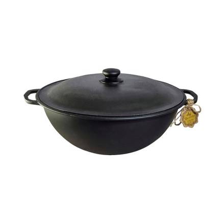 Казан чугунный WOK Maysternya с крышкой алюминиевой 8 л Т405С2 купить недорого || Metelka.com.ua