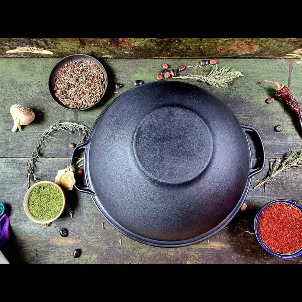 Казан чавунний WOK Maysternya з кришкою алюмінієвою 8 л Т405С2 купити недорого || Metelka.com.ua