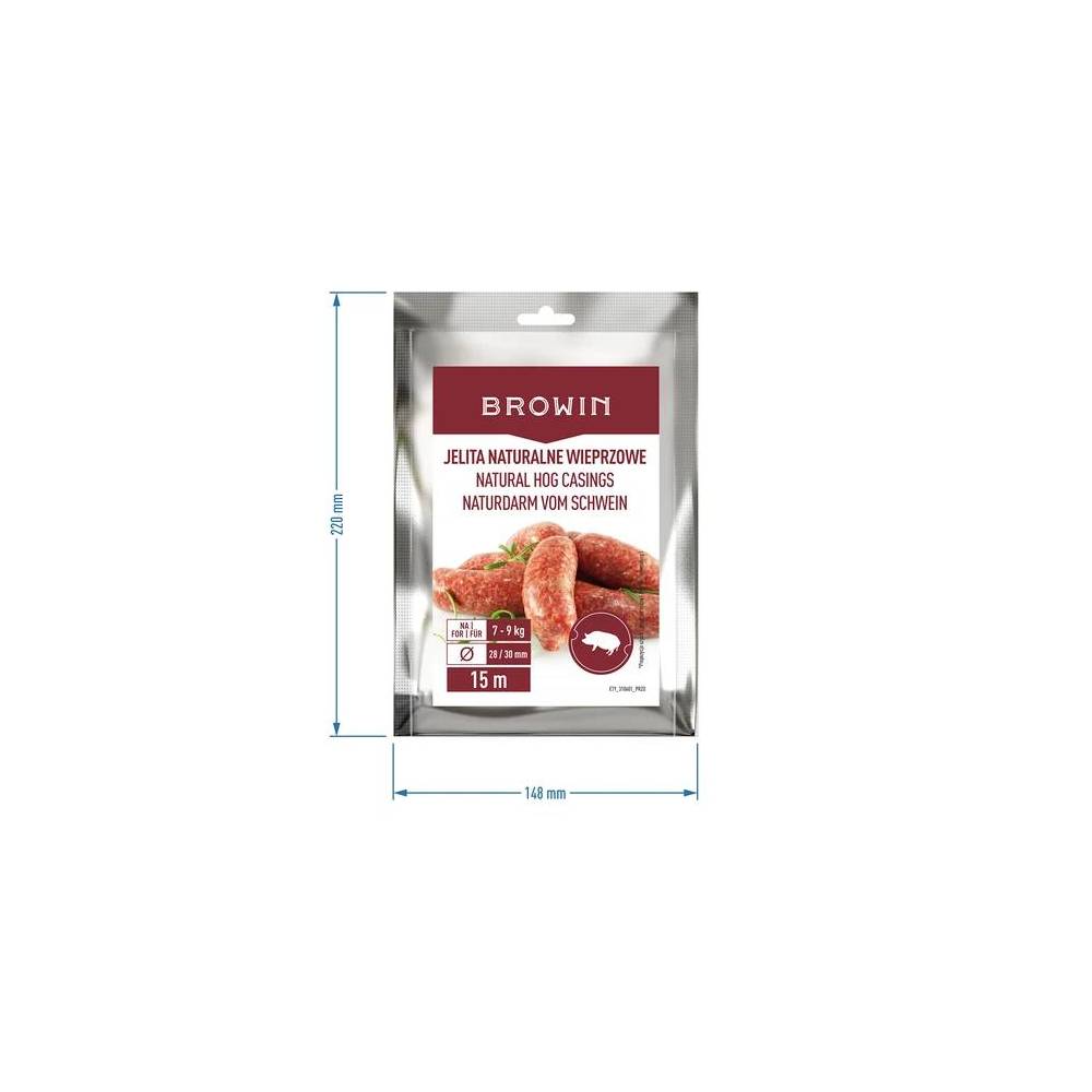 Натуральные оболочки свиные Browin 28/30мм 15м купить недорого || Metelka.com.ua