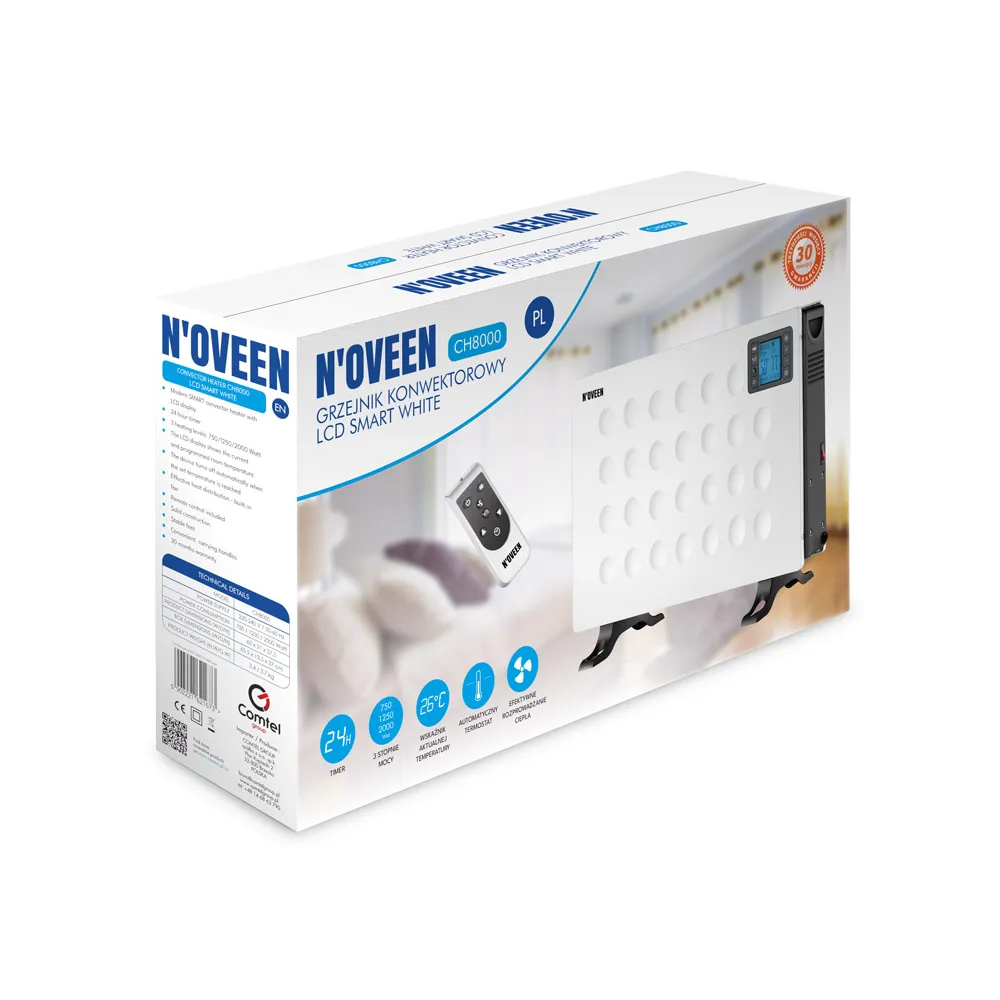 Конвекторный обогреватель Noveen CH8000 LCD SMART White купить недорого || Metelka.com.ua Конвекторный обогреватель Noveen CH8000 LCD SMART White купить недорого || Metelka.com.ua
