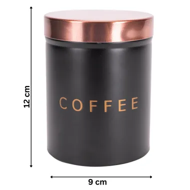 Набор ёмкостей Kamille для чая, кофе и сахара 3 шт чёрные KM1128 купить недорого || Metelka.com.ua