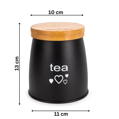 Набір ємностей Kamille для чаю, кави та цукру 3 шт чорні КМ1129 купити недорого || Metelka.com.ua