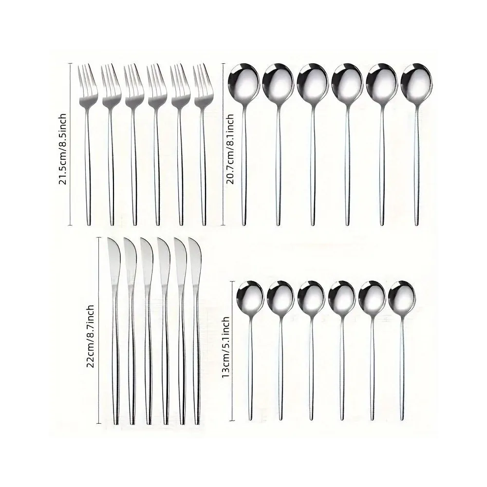 Набор столовых приборов Leeseph 30 предметов 6 персон серебро Mv052 купить недорого || Metelka.com.ua