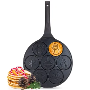 Сковорода для блинов и панкейков Kamille Christmas Pancake 26см купить недорого || Metelka.com.ua