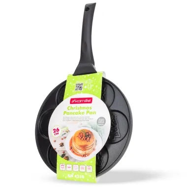 Сковорода для млинців і панкейків Kamille Christmas Pancake 26см купити недорого || Metelka.com.ua