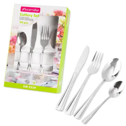 copy of Набір столових приладів Kamille 24 пр на 6 персон 5239 нерж. сталь купити недорого || Metelka.com.ua