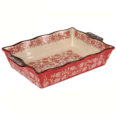 Керамічна форма для запікання Traditions 31*21*6.5см червона купити недорого || Metelka.com.ua