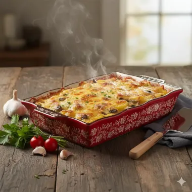 Керамічна форма для запікання Traditions 27*19*6см червона купити недорого || Metelka.com.ua