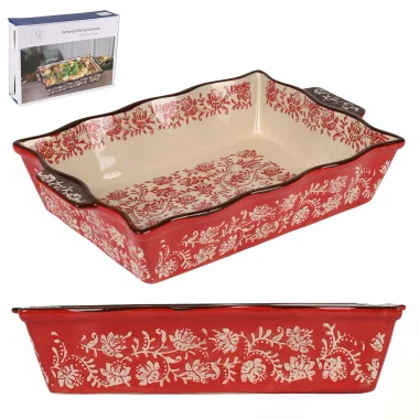 Керамічна форма для запікання Traditions 27*19*6см червона купити недорого || Metelka.com.ua