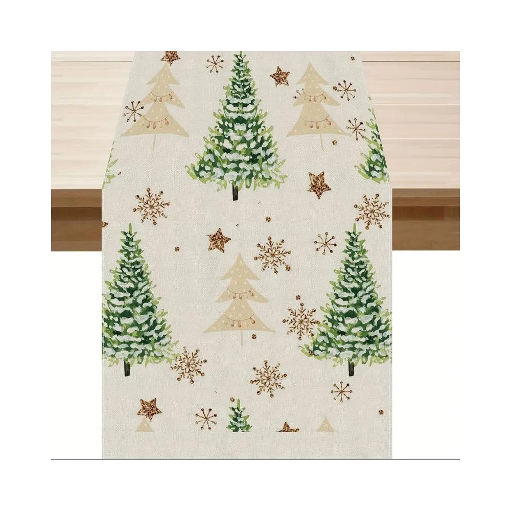 Доріжка новорічна Ялинки Leeseph 180см беж Mv057 купити недорого || Metelka.com.ua