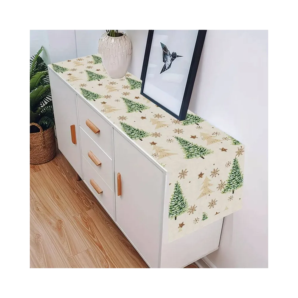 Доріжка новорічна Ялинки Leeseph 180см беж Mv057 купити недорого || Metelka.com.ua