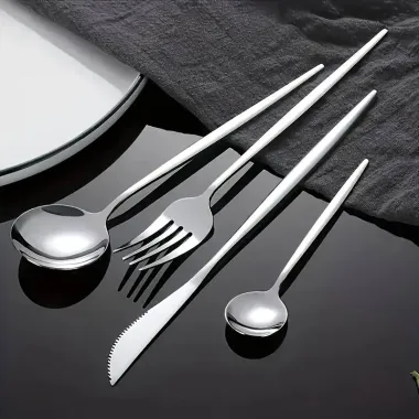 Набір столових приладів Leeseph 30 предметів 6 персон срібло Mv052 купити недорого || Metelka.com.ua