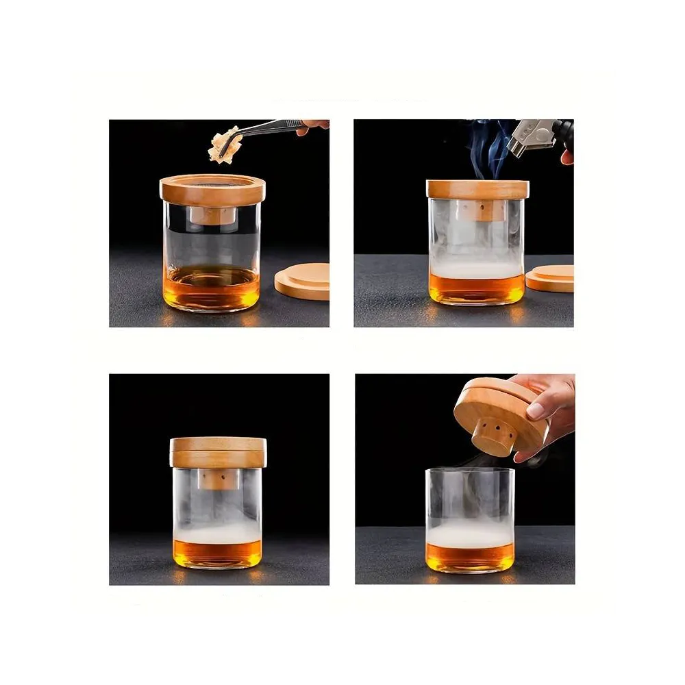 Набор для копчения коктейлей и виски Leeseph в коробке со щепой Mv073 купить недорого || Metelka.com.ua