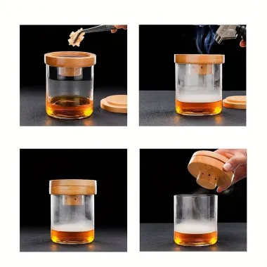 Набор для копчения коктейлей и виски Leeseph в коробке со щепой Mv073 купить недорого || Metelka.com.ua