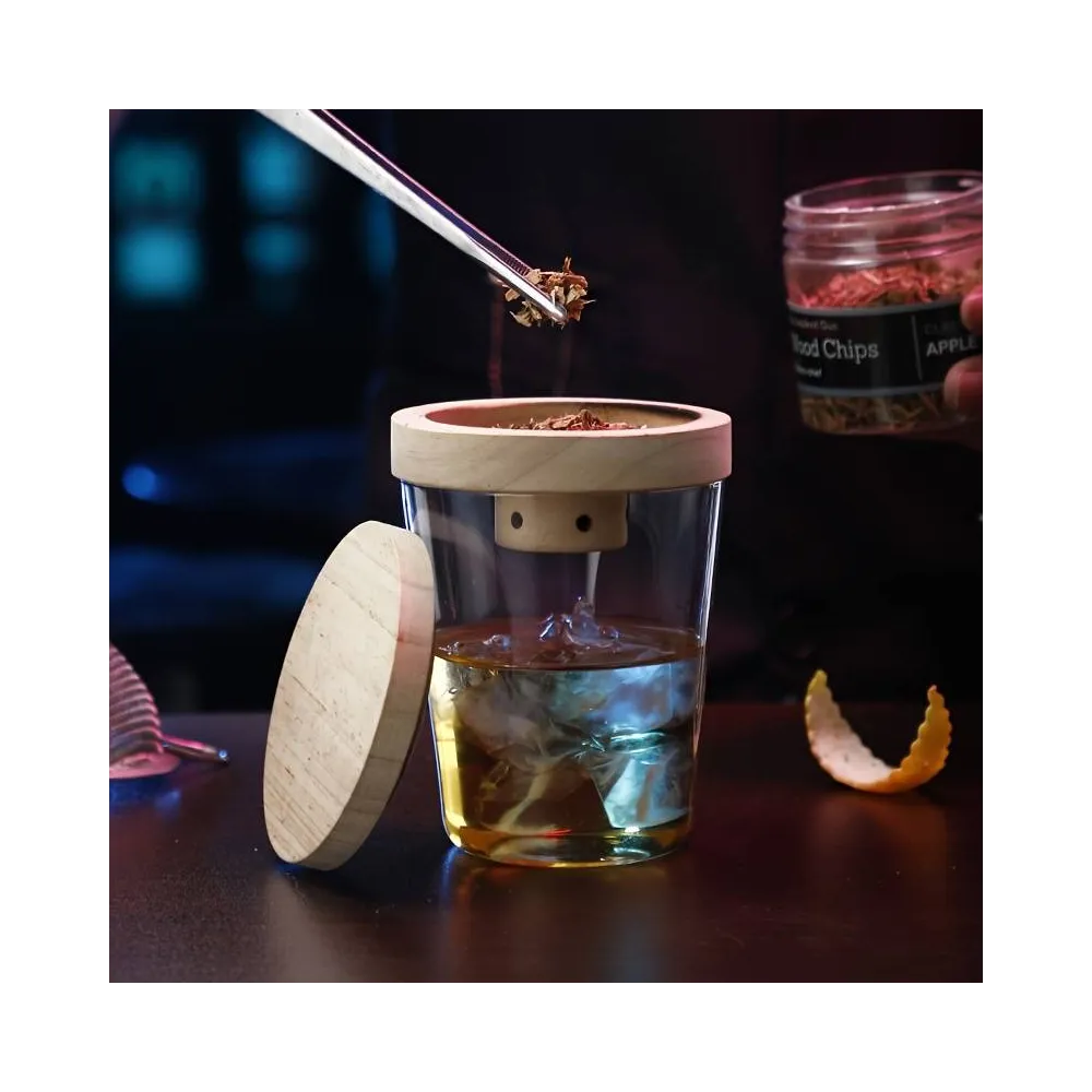 Набор для копчения коктейлей и виски Leeseph в коробке со щепой Mv073 купить недорого || Metelka.com.ua