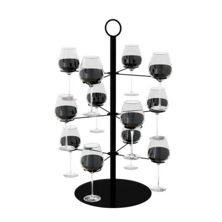 Підставка для коктейльного дерева Leeseph на 12 келихів чорна MV045a купити недорого || Metelka.com.ua