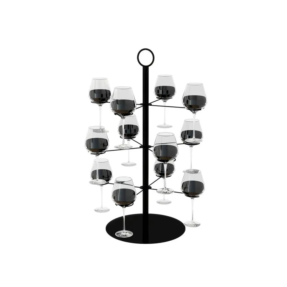 Підставка для коктейльного дерева Leeseph на 12 келихів чорна MV045a купити недорого || Metelka.com.ua
