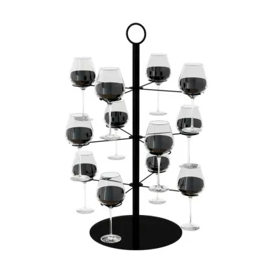 Підставка для коктейльного дерева Leeseph на 12 келихів чорна MV045a купити недорого || Metelka.com.ua