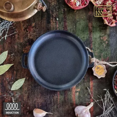Сковорода порційна чавунна Maysternya з двома литими ручками 18 см Т101 купити недорого || Metelka.com.ua
