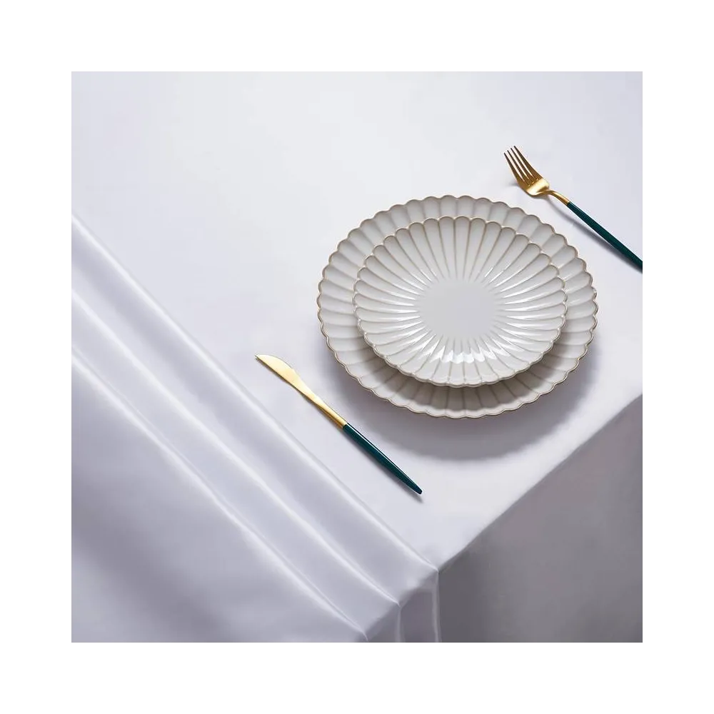 Скатерть банкетная праздничная Leeseph 240х400см белая купить недорого || Metelka.com.ua