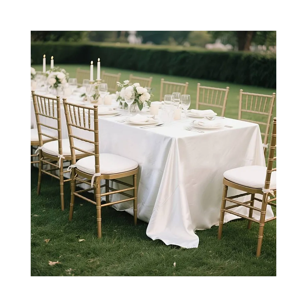 Скатерть банкетная праздничная Leeseph 240х400см белая купить недорого || Metelka.com.ua