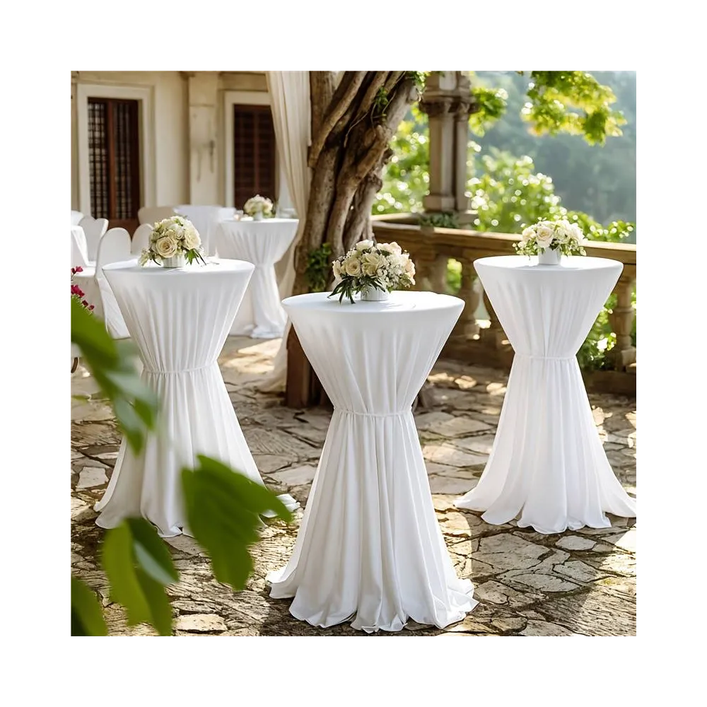 Скатертина банкетная святкова Leeseph 240×400см біла купити недорого || Metelka.com.ua