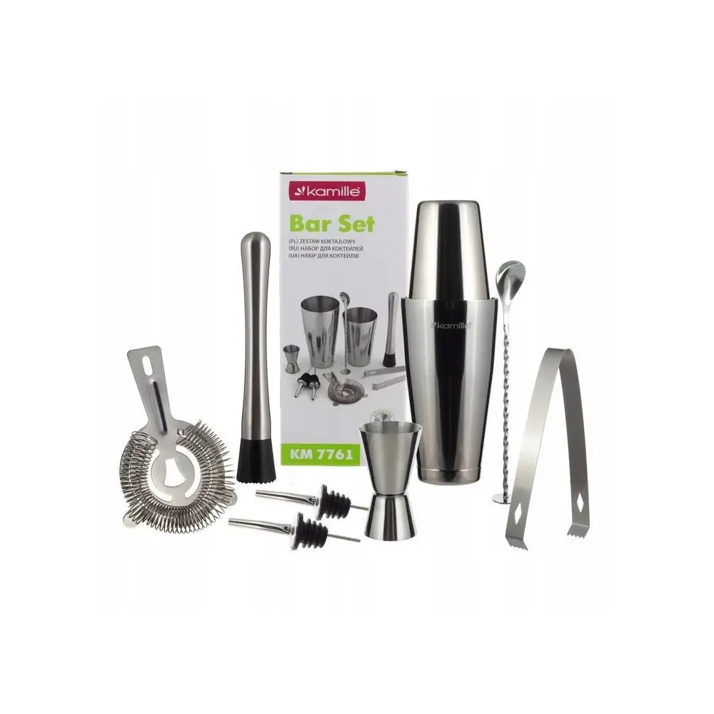 Набор для коктейлей 9 предметов Kamille 7761 купить недорого || Metelka.com.ua