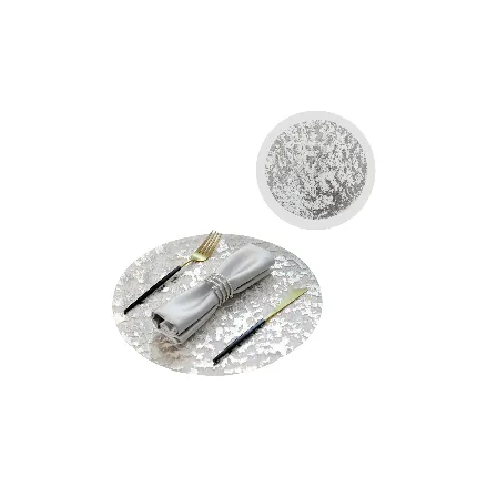 Декоративний підтарілочник для сервірування Leeseph 33см 10 шт срібло купити недорого || Metelka.com.ua