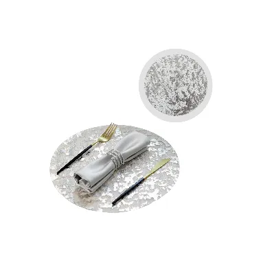 Декоративный подтарельник для сервировки Leeseph 33см 10 шт серебро купить недорого || Metelka.com.ua