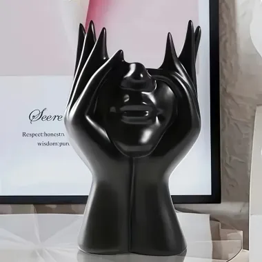 Ваза-органайзер «Art Body» для цветов, косметики и канцелярии 17×11 см черная