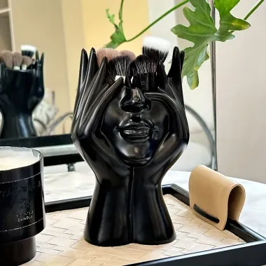copy of Ваза-органайзер «Art Body» для квітів, косметики та канцелярії 17×11 см чорна