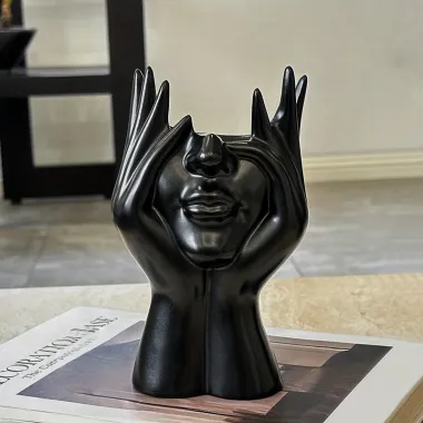 copy of Ваза-органайзер «Art Body» для квітів, косметики та канцелярії 17×11 см чорна