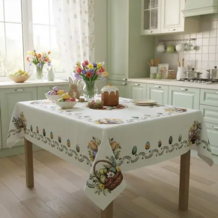Скатертина великодня з тефлоновим покриттям, 140×170 см, різнокольорова купити недорого || Metelka.com.ua