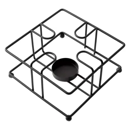 Подставка-подогреватель Leeseph для чая и еды со свечой черный купить недорого || Metelka.com.ua