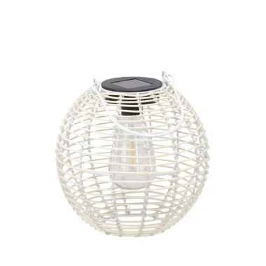 Ліхтар садовий на сонячній батареї GardenLine LED 6051 20см білий