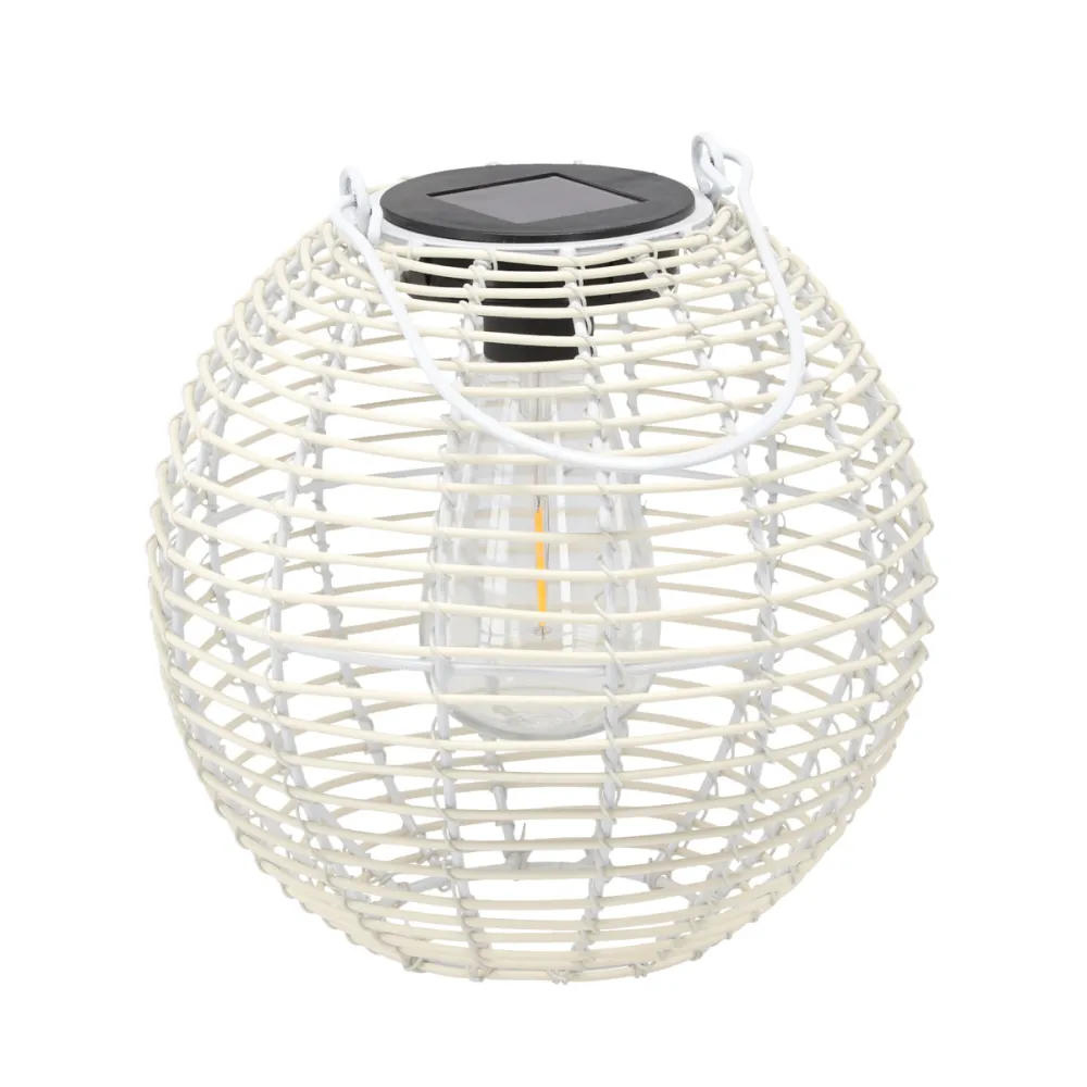 Фонарь садовый на солнечной батарее GardenLine LED 6051 20см белый
