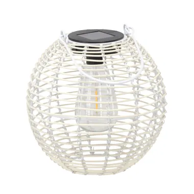 Ліхтар садовий на сонячній батареї GardenLine LED 6051 20см білий