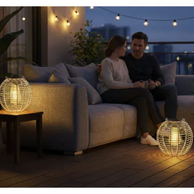 Фонарь садовый на солнечной батарее GardenLine LED 6051 20см белый