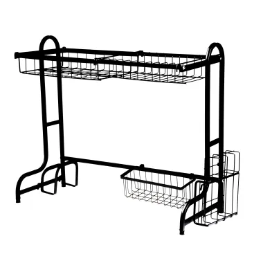 Сушилка для посуды Kamille 77×29,5×55,5 см из нержавеющей стали черная KM0754 купить недорого || Metelka.com.ua