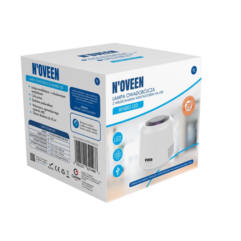 Ловушка насекомых N'oveen IKN883 LED USB IPX4